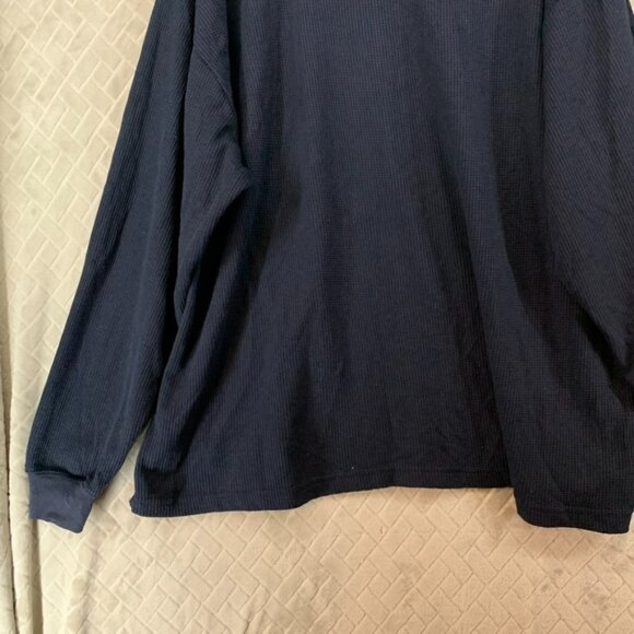 Unlimited Patience Shirt 3XL Navy Blue Thermal Waffle Knit Long Sleeve - Picture 13 of 16